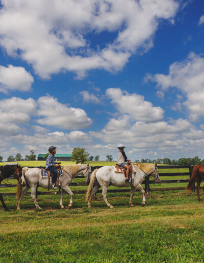 People riding horses in Lexington, Kentucky
