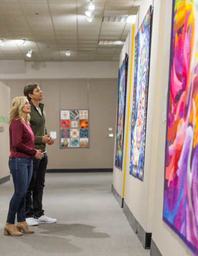 Couple viewing Quilt Art Museum in Paducah, Kentucky